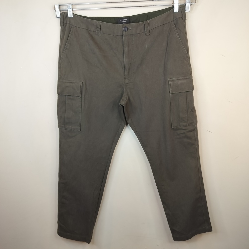 Banana Republic Tapered Cargo Pants Mens 38x28 (Actual) Utility Casual Olive